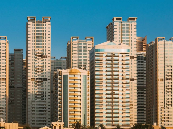 Contemporary apartment complex